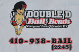 Double D White SS Tee w/Red & Black Lettering - THE ORIGINAL! LIMITED!
