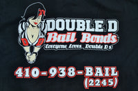 Unisex Double D Black SS Tee w/Red & White Lettering - THE ORIGINAL! - LIMITED!