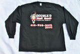 Unisex Double D Black LS Tee w/Red & White Lettering - THE ORIGINAL! LIMITED!
